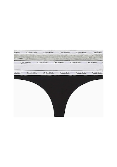 Calvin Klein Thong 3pk Underwear Bottoms Külot-9123 Black/whıte/grey Heather