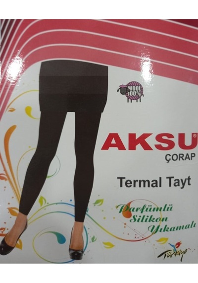 Aksu Termal Soft Örme Parfümlü Taytsiyahxl Siyah