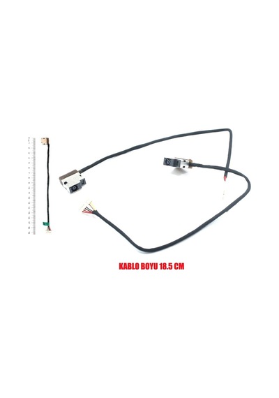 Hp 799749-y17 Uyumlu Notebook Dc Power Jack Şarj Soketi 8-pin 4.5mm 19cm Kablolu