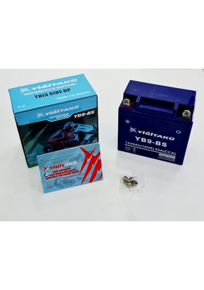 12 V 9 Ah Akü 2022 Yb9-bs Motosiklet Akü Yiğit Akü