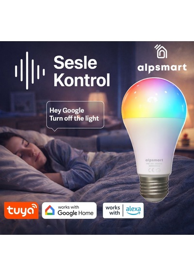 Alpsmart As8229 Cw 3 Lü Set Akıllı Wifi Led Lamba Tuya Destekli
