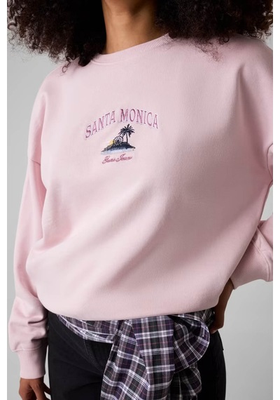 Guess Baskılı Pembe Kadın Sweatshirt W6yq09k3868
