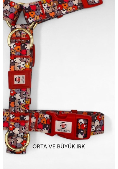 H Tipi Köpek Göğüs Tasması Orta Ve Büyük Irk, Özel Seri, 2,5 Cm, Köpek Göğüs Tasma Desen 3-l