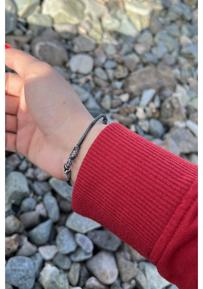 Kazzaze Kazaziye Örme Beş Top Detaylı Şık ve Otantik Bileklik