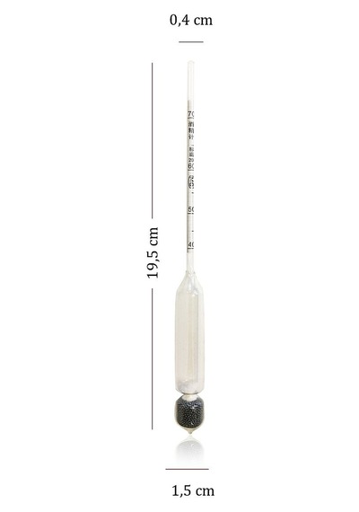 Aek-tech 3'lü Set Termometreli Alkol-metre 0-40-70-100 N11.335