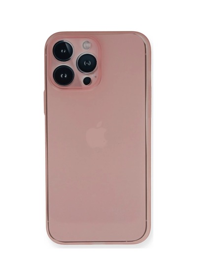 Apple Apple Uyumlu iPhone 14 Pro Kılıf Pp Ultra İnce Kapak - Pembe 0.2M-Çok Renkli