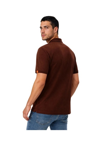 Arma Ar-ma Erkek Polo Yaka Tişört Baskisiz Basic Örme Kumaş Regular Fit %100 Pamuk 30/1 Çift Toplama Penye Pike Y31374358602 Kahverengi-k1