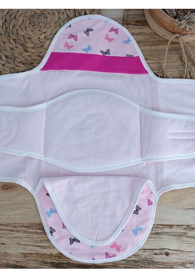 Yenidoğan İlk Baharın Ceylanı Nakışlı Çıt Çıt Kapama Bebek Kundak Pembe