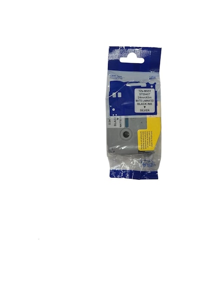 Brother Tze-m951 Mat Gümüş Siyah Uyumlu Etiket 24mm X 8m