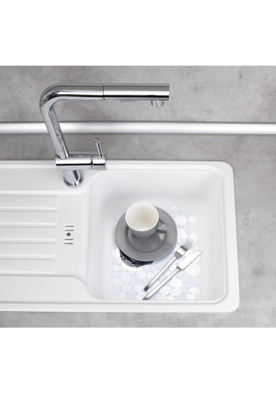 Wenko 2003010100 Lavabo Altlığı Stone Şeffaf, Plastik, Şeffaf,50 X 40 X 25 Cm Diğer