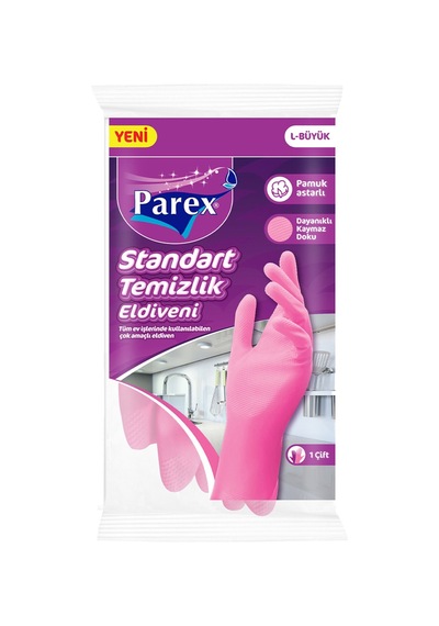 Parex Standart Temizlik Eldiveni L Beden - 5 Adet Tarı