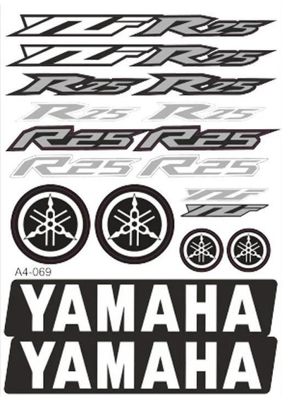 A4 Sticker 069 Tek Paket Çoklu Sticker - Yamaha R25