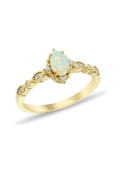 Pirnus Diamond Renkli Taşlı Hf Yüzük 14 Ayar Altın Gramı : 2.25