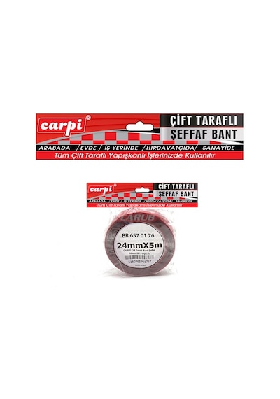 Çift Taraflı Bant Şeffaf 24mmx5M POŞETLİ