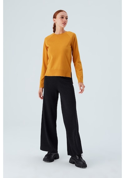 Peraluna Vanessa Pullover Merino Yünlü Yanları Yırtmaçlı Ince Kadın Triko Kazak Sarı-sarı Sarı Peraluna Vanessa Pullover Merino Yünlü Yanları Yırtmaçlı Ince Kadın Triko Kazak Sarı-sarı Sarı