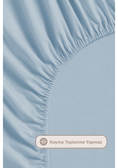 Elart Marcus Nevresim Takımı Çift Kişilik %100 Pamuk Ranforce Lastikli Çarşaf 200x220 Cm Mavi MAVI