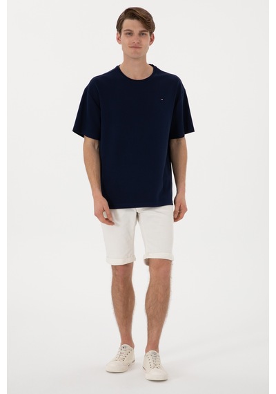 U.S. Polo Assn. Erkek Comfort Fit Bisiklet Yaka Lacivert Tişört 50307322-VR033