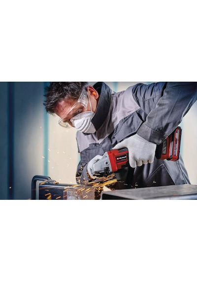 Einhell Professional Akülü Avuç Taşlama Makinesi TP-AG 18/125 CE Set-Solo, PXC, Kömürsüz, 2 adet kesme diski, akü hariç