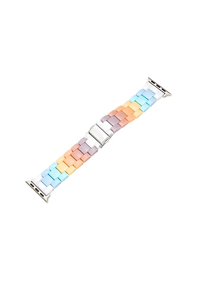 Forzacase Apple Uyumlu  Watch Se 40mm İçin Renkli Baklalı Kordon Kayış - Fc688 Beyaz