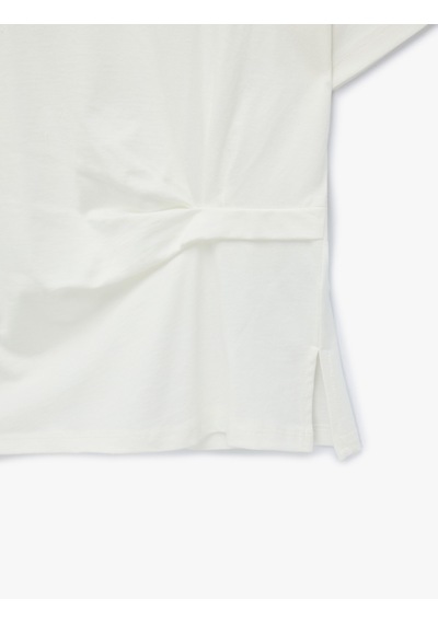 Koton Regular Fit Kısa Kollu Bisiklet Yaka Drape Detaylı Pamuklu Basic Tişört Ekru 7wak50149ek Koton Regular Fit Kısa Kollu Bisiklet Yaka Drape Detaylı Pamuklu Basic Tişört Ekru 7wak50149ek