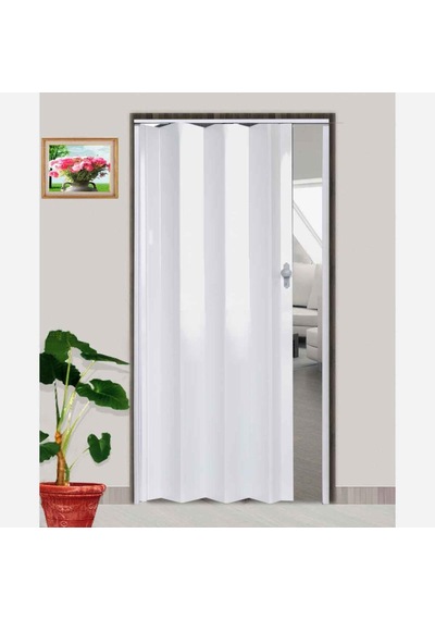 Akordiyon Kapı Beyaz 85X203