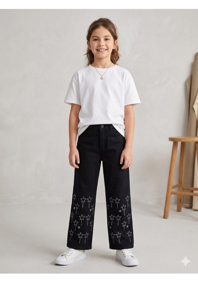 Storm Wear Çocuk Taşlı Siyah Pantolon