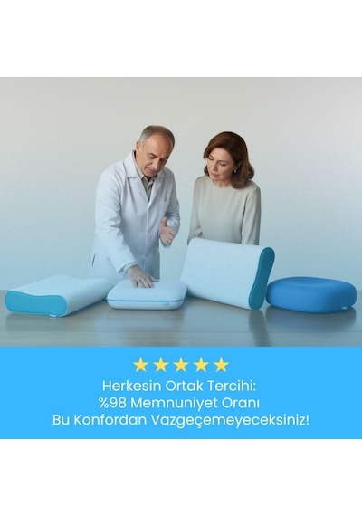 Smith Visco Oturma Simidi Ve Minderi Yastık, Ortopedik, 45 X 44 X 8, Açık Mavi Diğer