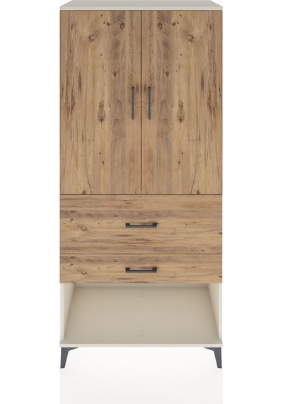 Hyperion Dolap Tek Raflı 2 Çekmeceli Tek Askılı 88x44x195 Ayt... Aytaşı
