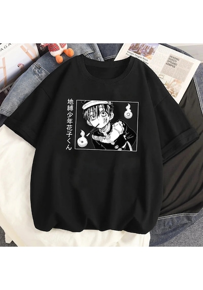 Startmore Siyah Tuvalet Bağlı Hanako Kun Kore Nefes Grafik Y2k Grunge Grafik Grunge Siyah