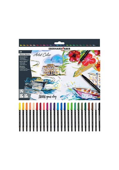 Eberhard Faber Artist Color Eskiz Markörü 24 Renk Set