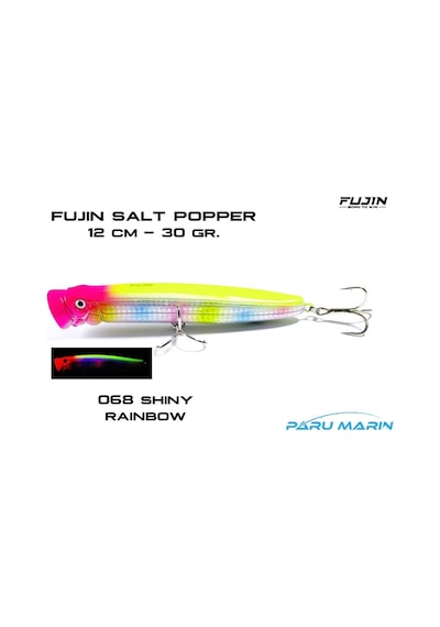 Fujin Salt Popper SP120SW Sahte Balık, 068 Shiny Rainbow