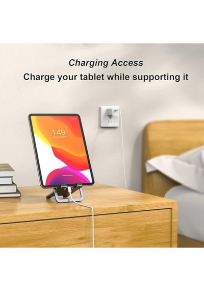 Cep Telefonu Standı, Katlanabilir Alüminyum Ayarlanabilir Seyahat Telefon Tutucu, Hafif Ve Stabil Alaşımlı Metal Tablet Standı, Tüm Telefonlarla Uyumlu