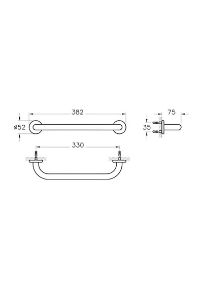 A44276 Uzun Havluluk 330 Mm , Krom
