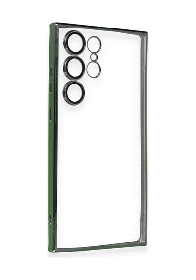 Samsung Samsung Uyumlu Galaxy S23 Ultra Kılıf Razer Lensli Silikon - Yeşil