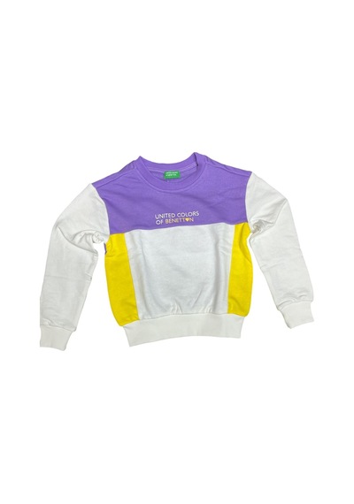 E Çocuk Bnt-g21546 Benetton Sweatshirt Beyaz Beyaz