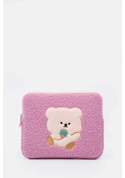 Mussen Teddy Bear Tablet Kılıfı 10 & 11 İnç Uyumlu Pembe