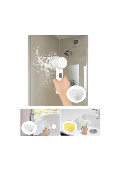 Şarjlı Elektrikli Temizlik Fırçası Mutfak Banyo Lavabo Ve Küvet İçin Çok Amaçlı Döner Fırça