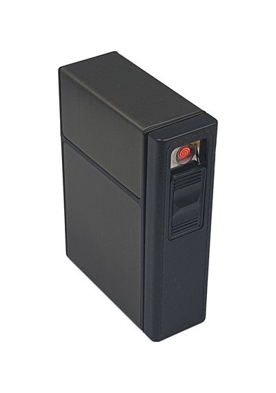 USB Şarjlı Elektronik Çakmak Taşınabilir Sigara Paketi Muhafaza Kutusu Tuğra  Baskılı Çok Renkli