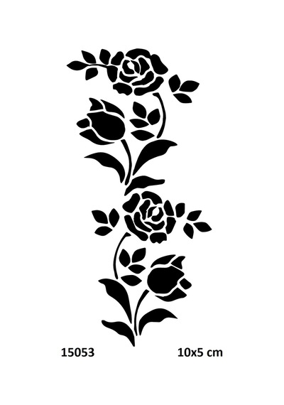 Airbrush Tattoo Asma Gül Yapışkanlı Stencil Süsleme Ve Boyama Kalıbı Stencil Kalıp