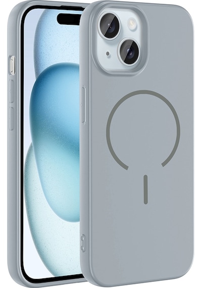 Apple Uyumlu iPhone 15 Kılıf M-safe Şarj Özellikli Mbfx Meta Kapak - Titanyum-gri Titanyum-Gri