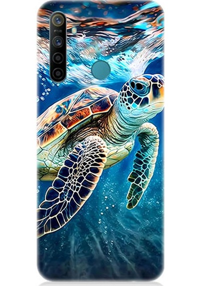 Realme 6i Uyumlu Silikon Kılıf Deniz Kaplumbağası