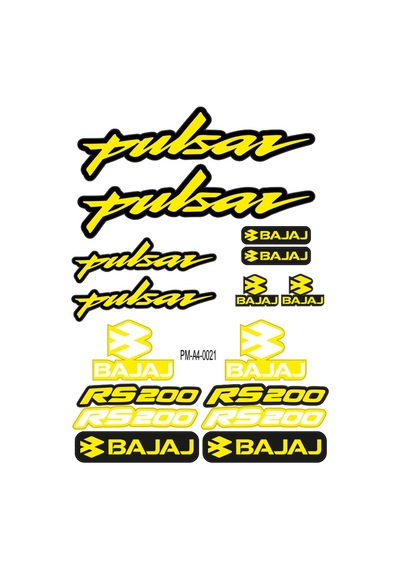 Sticker Seti Pulsar Rs200 Bajaj Motosiklet A4 Ebatı 04 Nötr