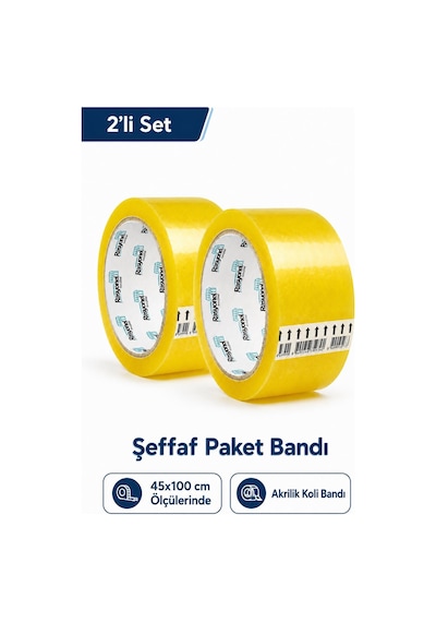 Rasyonel Akrilik Koli Bandı 45x100 Mt 2 Adet 1 Adet