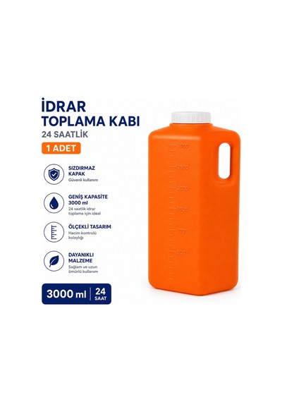 Numune Toplama Kabı 24 Saatlik 1 Adet 3 L