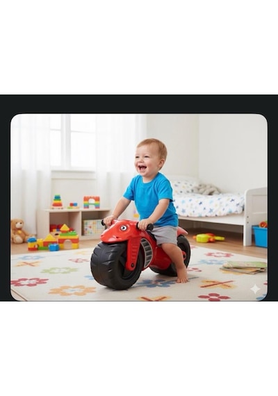 Tommybaby İlk Arabam Oyuncak İlk Motorum 1-3 Yaş Akülü Değildir Kırmızı