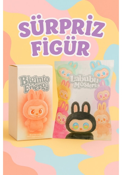 Labubu Kutulu Peluş Anahtarlık - 16cm Kutulu Labubu Peluş Sürpriz Model
