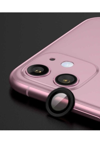 Apple Uyumlu iPhone 12 Mini Zore Cl-02 Kamera Lens Koruyucu Siyah
