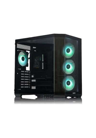 Temperli Cam Kasa İle 4x12cm Argb Led Fanlı Oyuncu Kasası