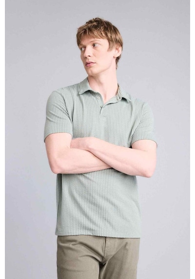 DeFacto Slim Fit Dar Kesim Polo Yaka Pamuklu Kısa Kollu Tişört - X2594AZ24SMGN1217 DeFacto Slim Fit Dar Kesim Polo Yaka Pamuklu Kısa Kollu Tişört - X2594AZ24SMGN1217