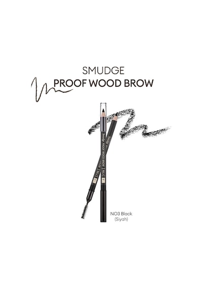 Missha Smudge Proof Wood Brow Bulaşmayan Kalıcı Doğal Kaş Kalemi Black